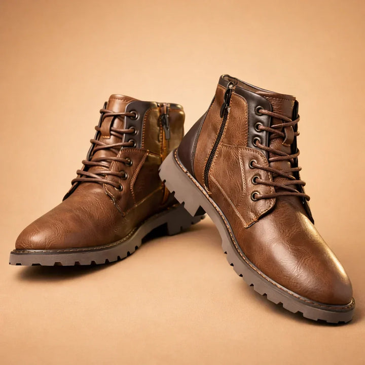 Men's Rugged Lace-Up Casual Boots for Everyday Style - Elena Harper