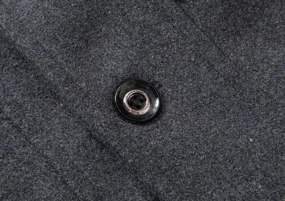 Men's Double-Layer Winter Coat with Integrated Knit Collar