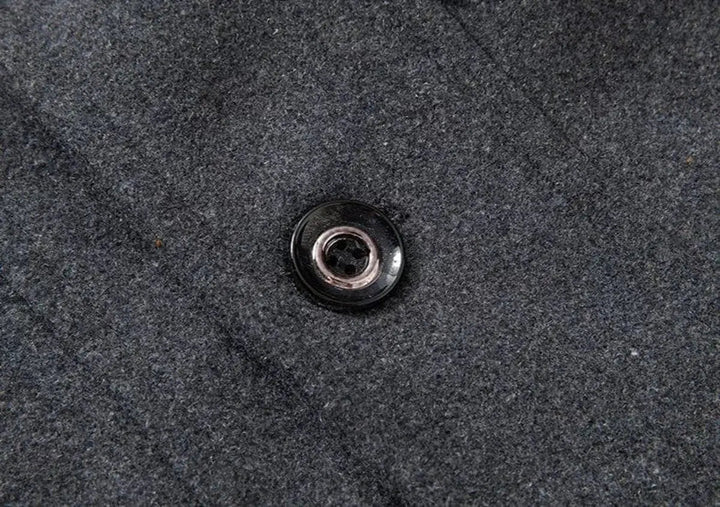Men's Double-Layer Winter Coat with Integrated Knit Collar