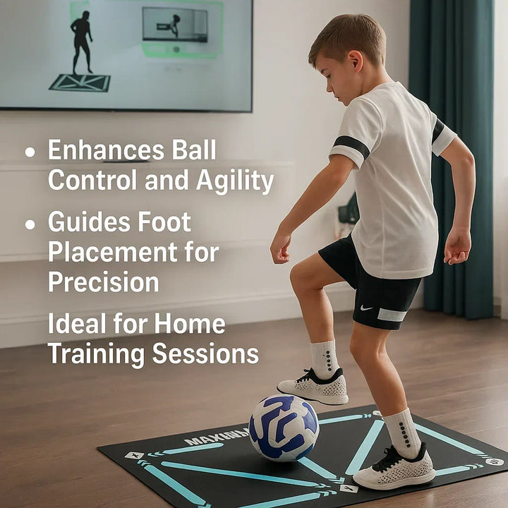 Men's Football Pro Training Mat with Anti-Slip & Video Program