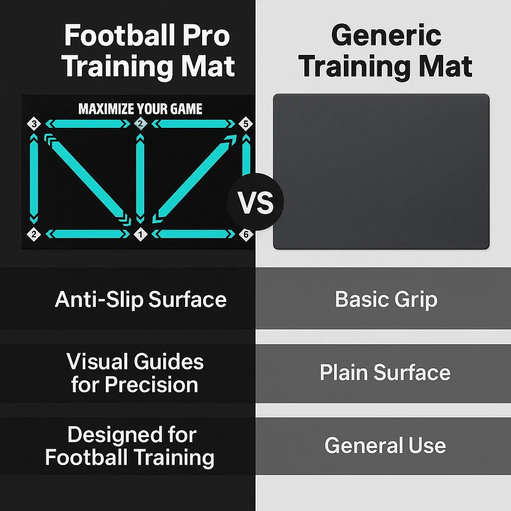 Men's Football Pro Training Mat with Anti-Slip & Video Program