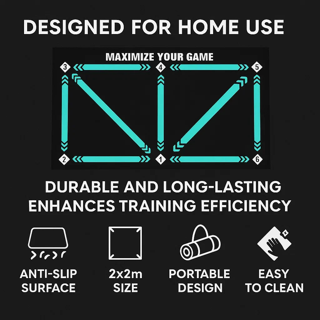 Men's Football Pro Training Mat with Anti-Slip & Video Program