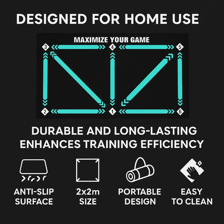 Men's Football Pro Training Mat with Anti-Slip & Video Program