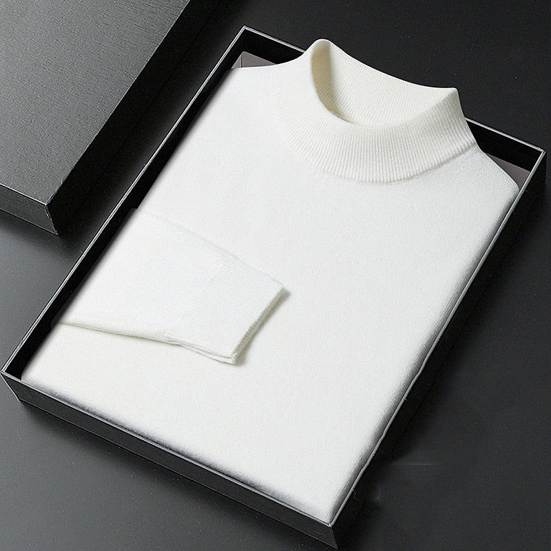 Men's Knitted Turtleneck – Regular Fit Pullover