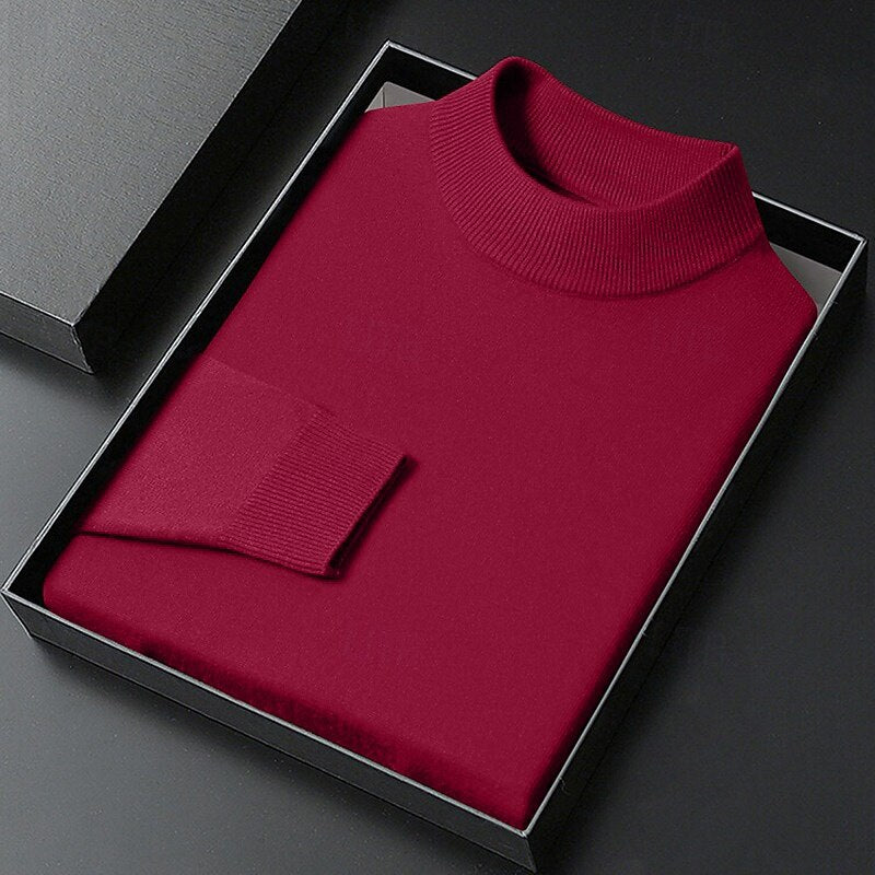 Men's Knitted Turtleneck – Regular Fit Pullover