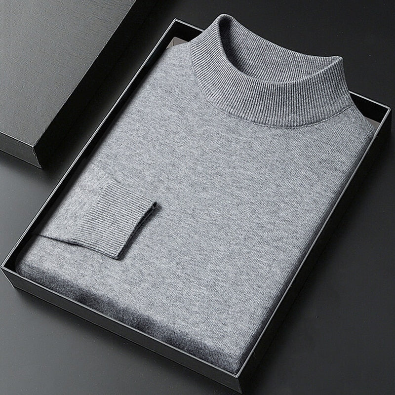 Men's Knitted Turtleneck – Regular Fit Pullover
