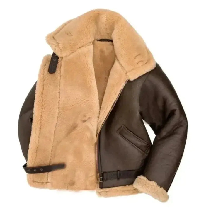 Harrington Oxford Men’s Shearling Aviator Pilot Jacket Classic, view 2 - Elena Harper