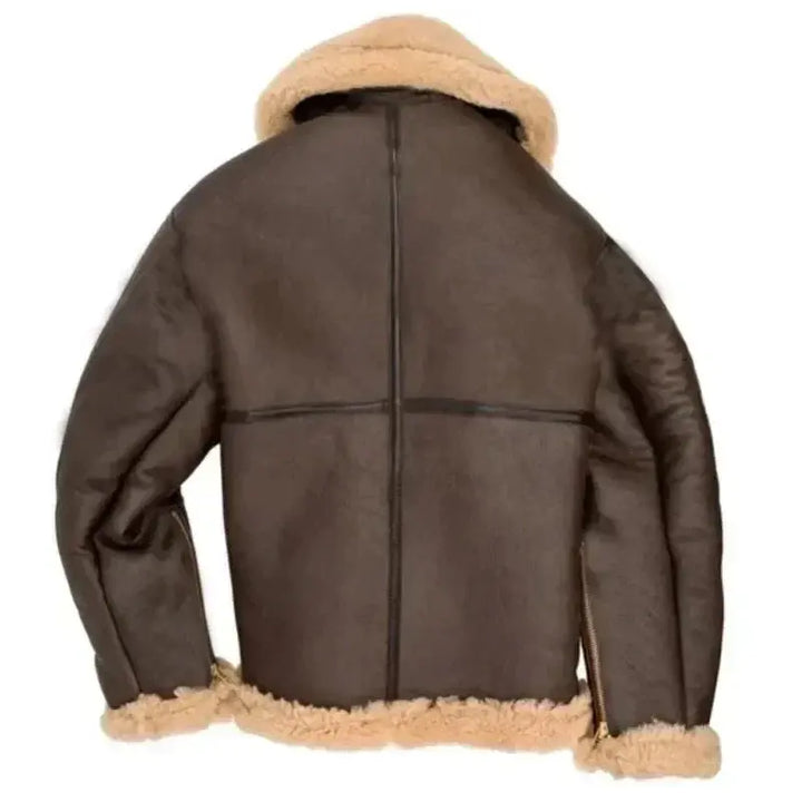 Harrington Oxford Men’s Shearling Aviator Pilot Jacket Classic, view 3 - Elena Harper