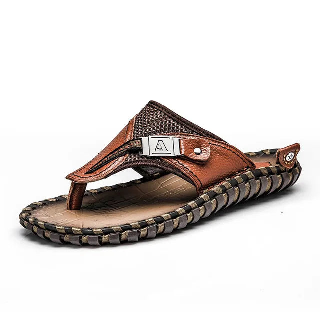 Men's Flip-Flops with Slip-Resistant Sole