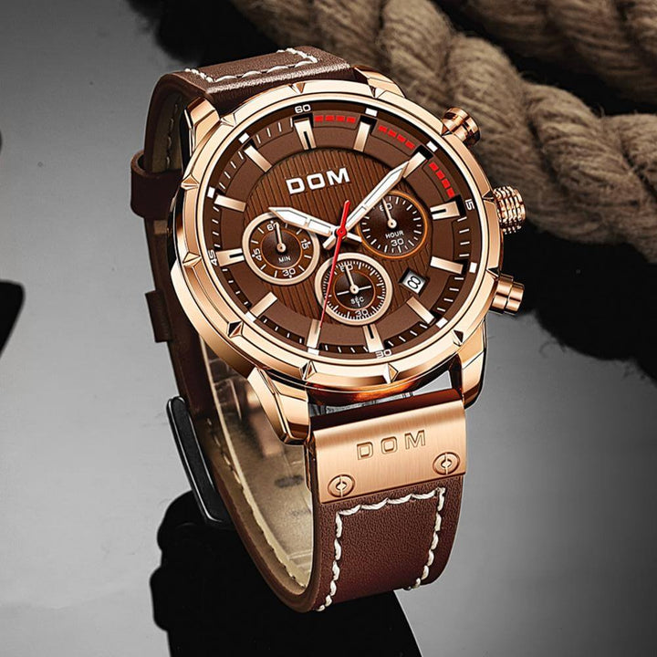 DOM Men's Luminous Sports Watch, view 2 - Elena Harper