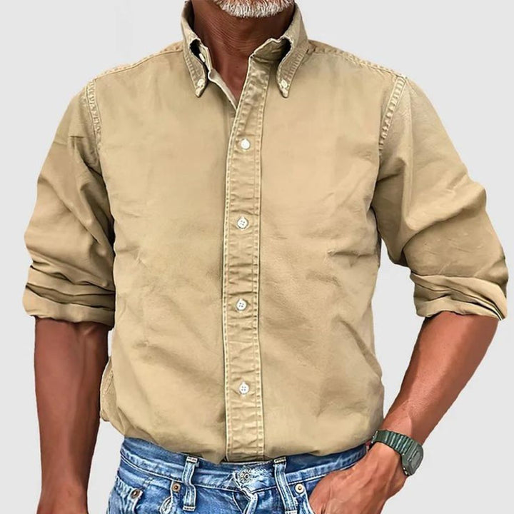 Men's Regular Fit Long-Sleeve Button-Down Shirt