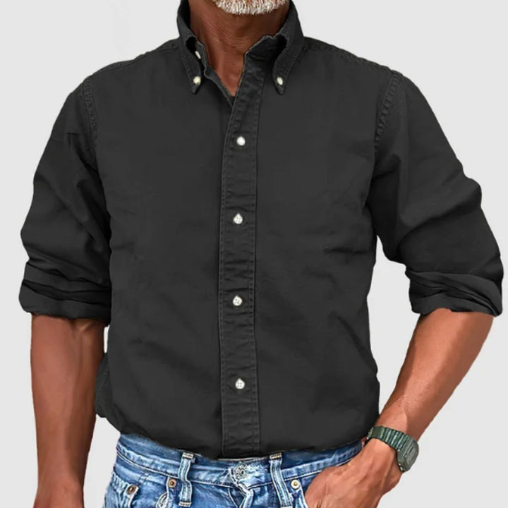 Men's Regular Fit Long-Sleeve Button-Down Shirt