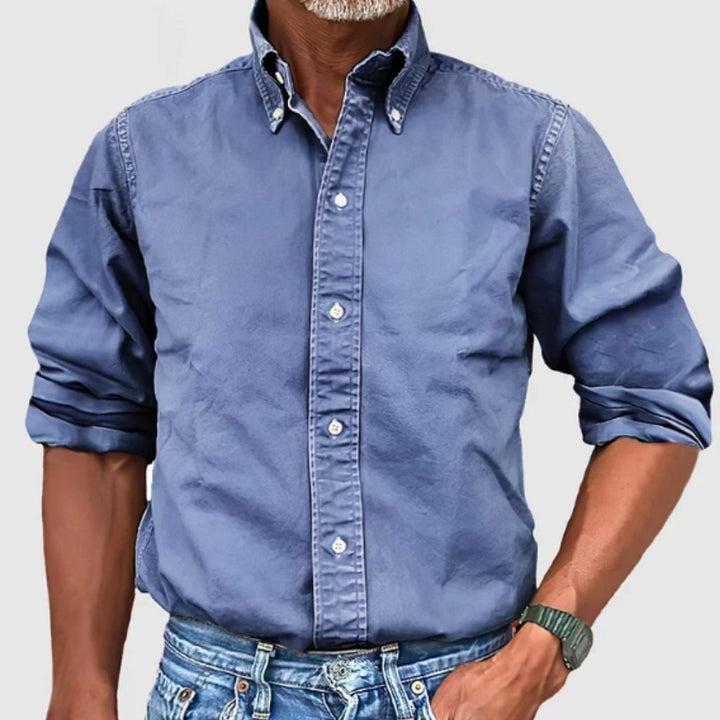 Men's Regular Fit Long-Sleeve Button-Down Shirt