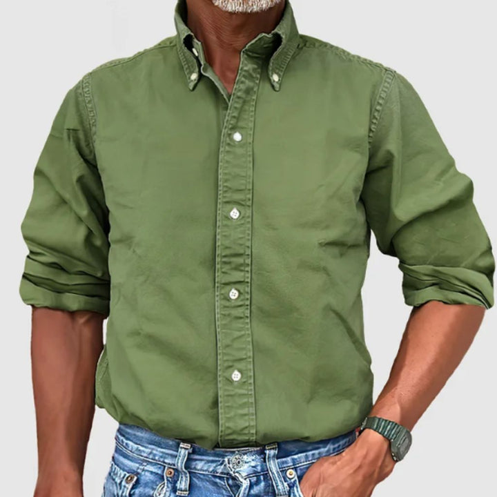 Men's Regular Fit Long-Sleeve Button-Down Shirt