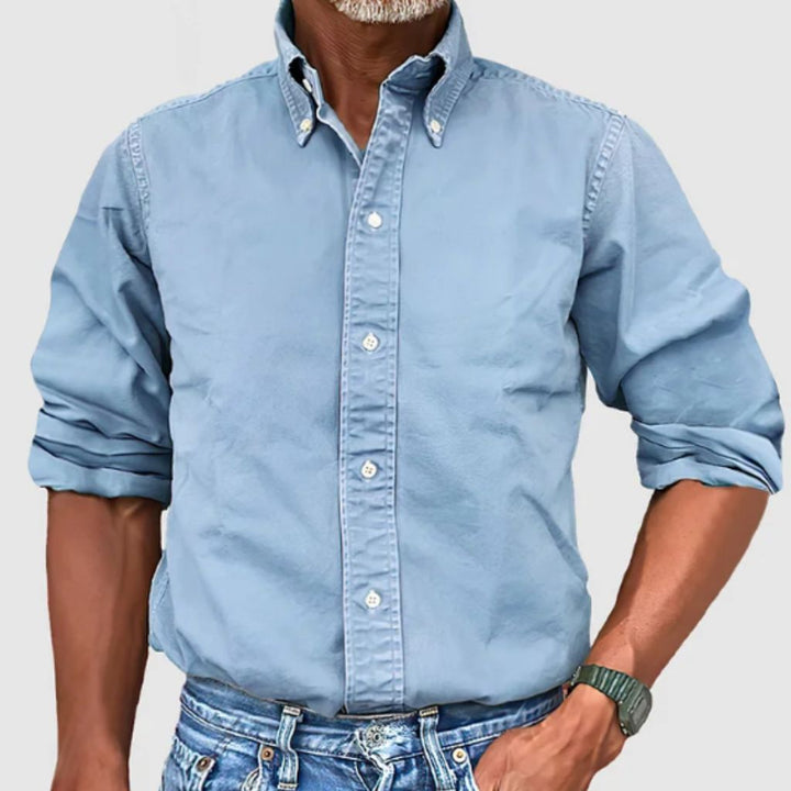 Men's Regular Fit Long-Sleeve Button-Down Shirt