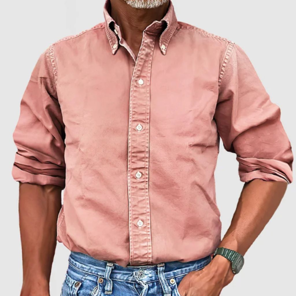 Men's Regular Fit Long-Sleeve Button-Down Shirt