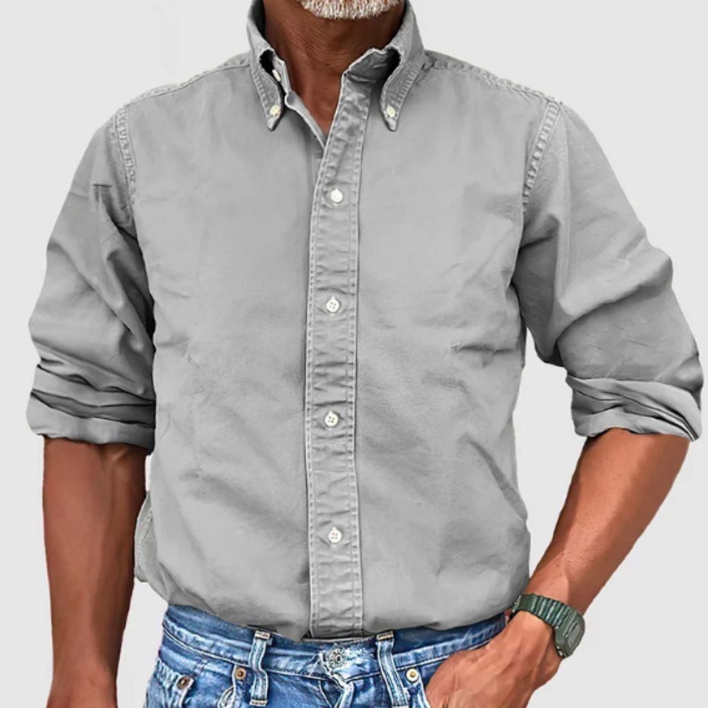 Men's Regular Fit Long-Sleeve Button-Down Shirt