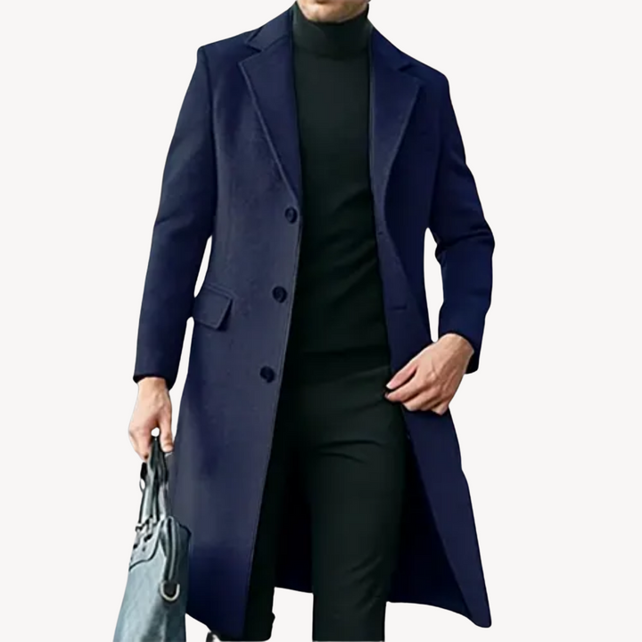 Men's Overcoat Elegant & Warm Long Coat, view 5 - Elena Harper