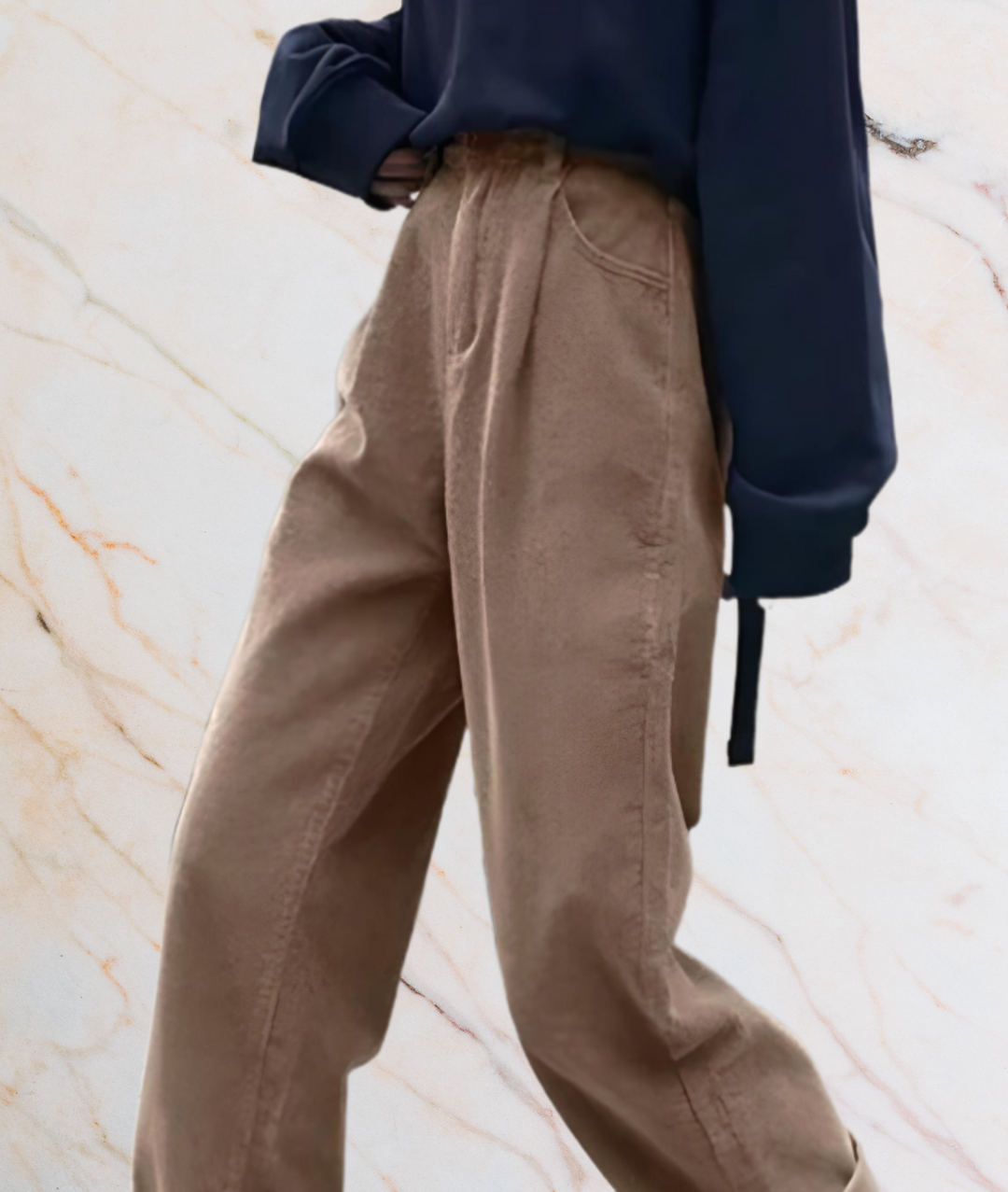 Meriam High-waisted jeans with wide and loose legs, view 3 - Elena Harper