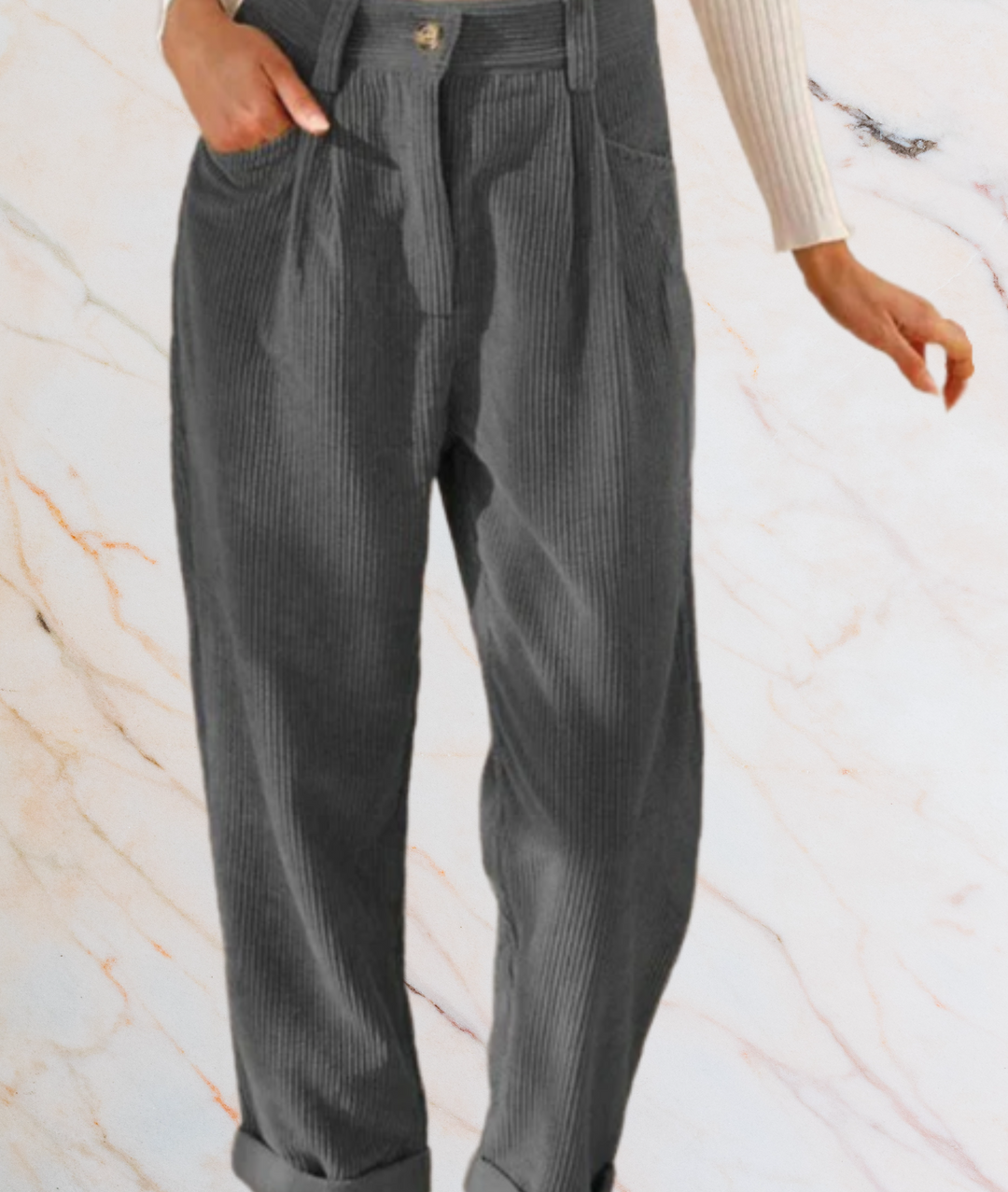 Meriam High-waisted jeans with wide and loose legs, view 10 - Elena Harper