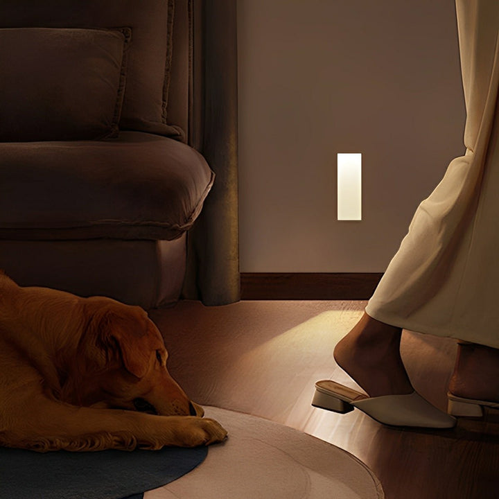 LED Wall Lamp Rectangular White with Motion Sensor for Hall or Bedroom