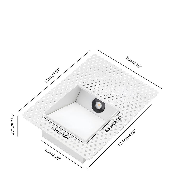 LED Wall Lamp Rectangular White with Motion Sensor for Hall or Bedroom
