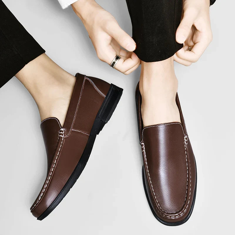 Men's Solid Loafers - Elena Harper