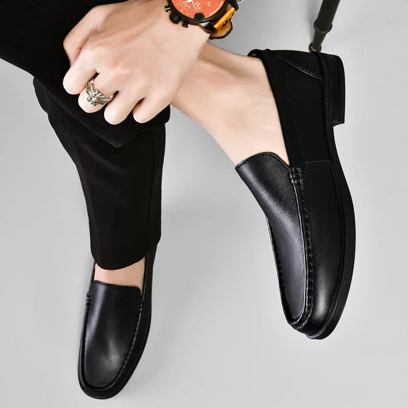 Men's Solid Loafers - Elena Harper