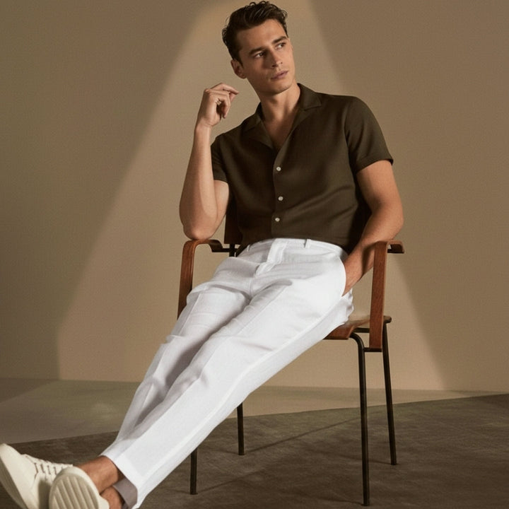 100% Linen Casual Pants.