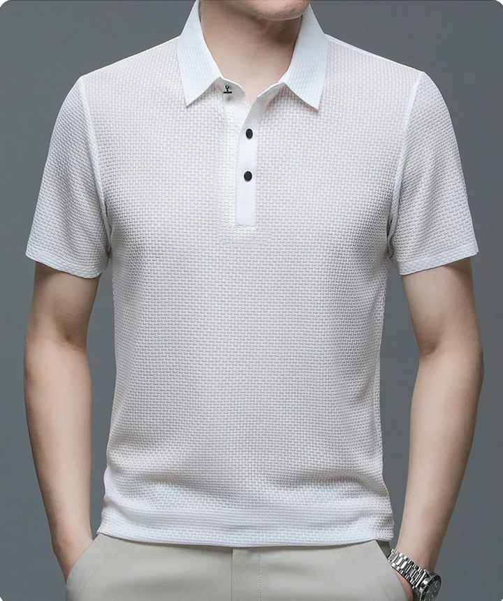 Riviero Bicolor Cotton Polo - Elena Harper