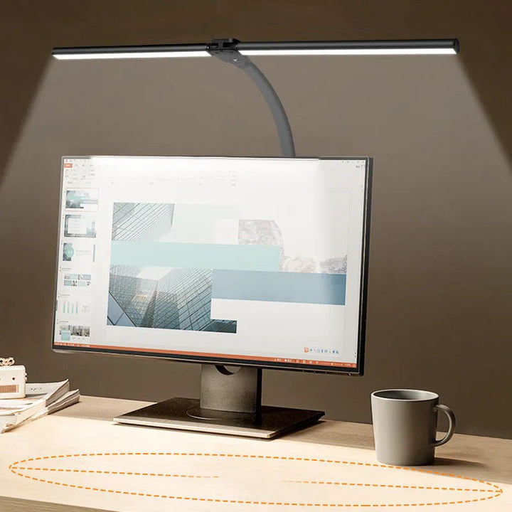 Modern Dual-Head LED Desk Lamp for Stylish Office Lighting
