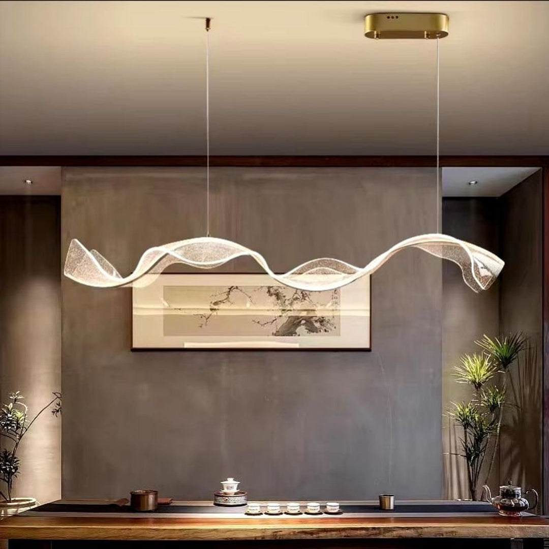 Modern Linear Wave Acrylic Pendant Chandelier