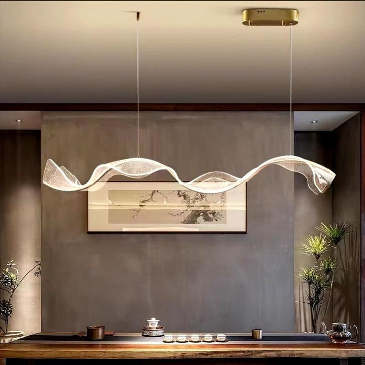 Modern Linear Wave Acrylic Pendant Chandelier