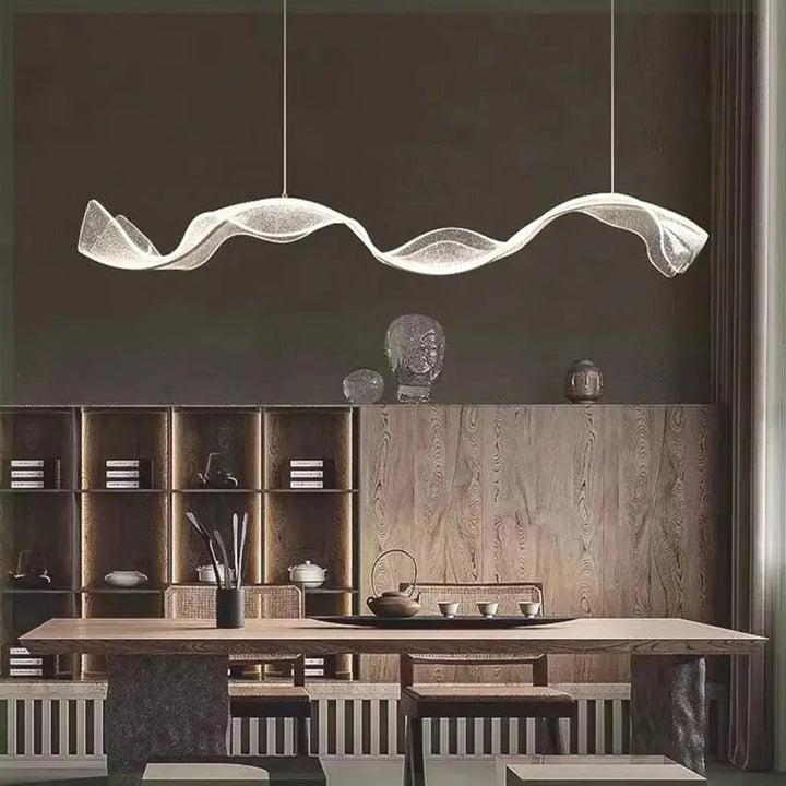 Modern Linear Wave Acrylic Pendant Chandelier