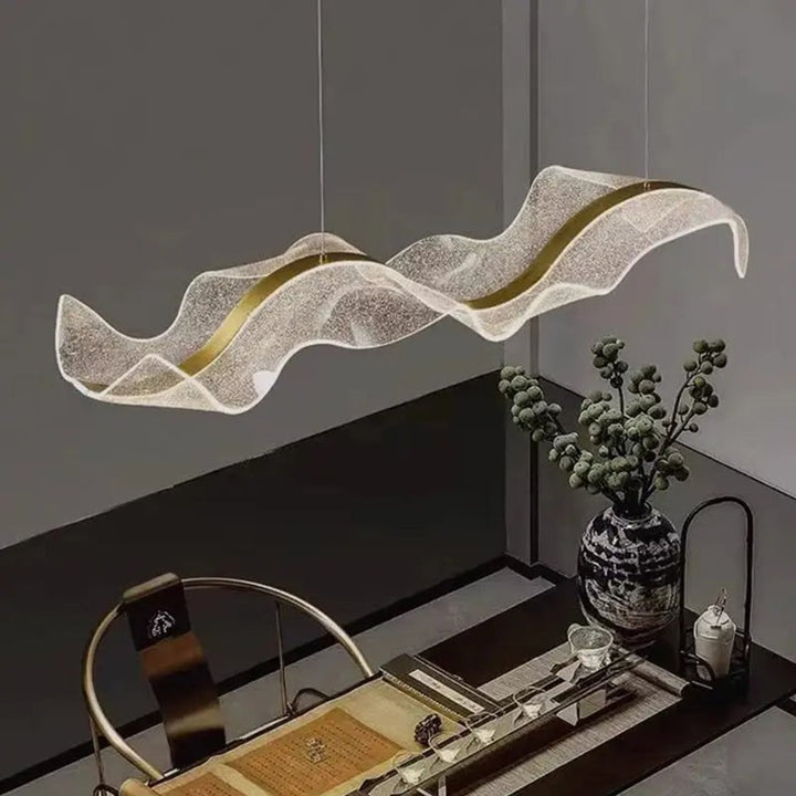 Modern Linear Wave Acrylic Pendant Chandelier
