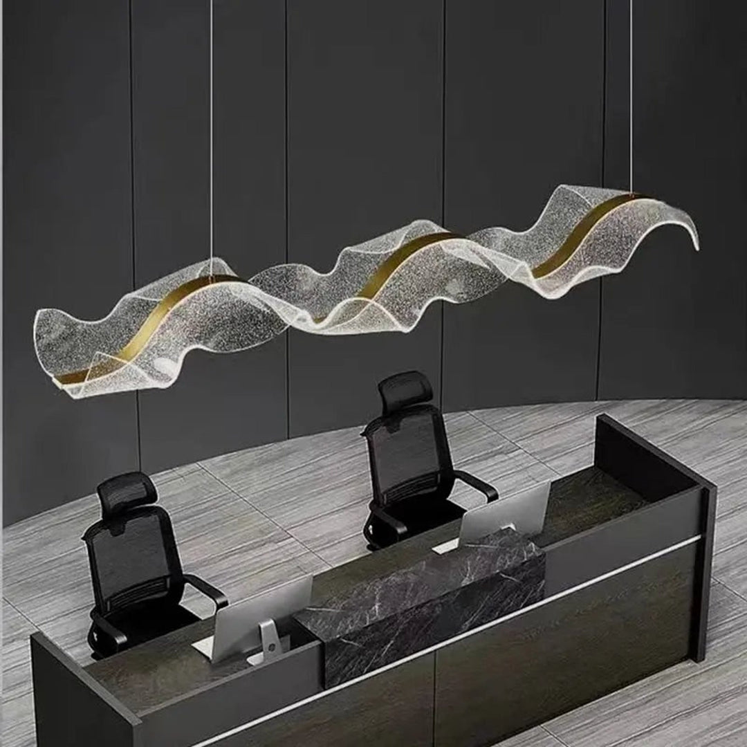 Modern Linear Wave Acrylic Pendant Chandelier