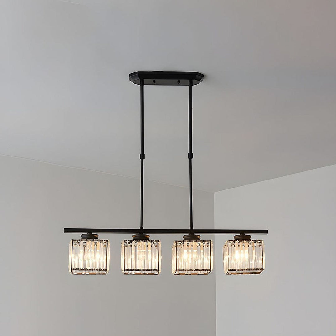 Modern Multi Head Island Chandelier With Glass Shades