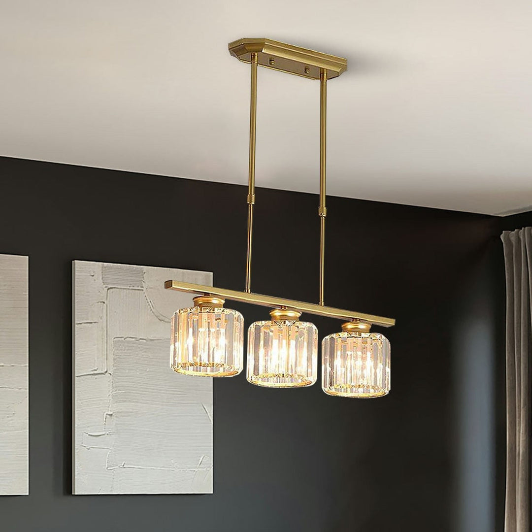 Modern Multi Head Island Chandelier With Glass Shades