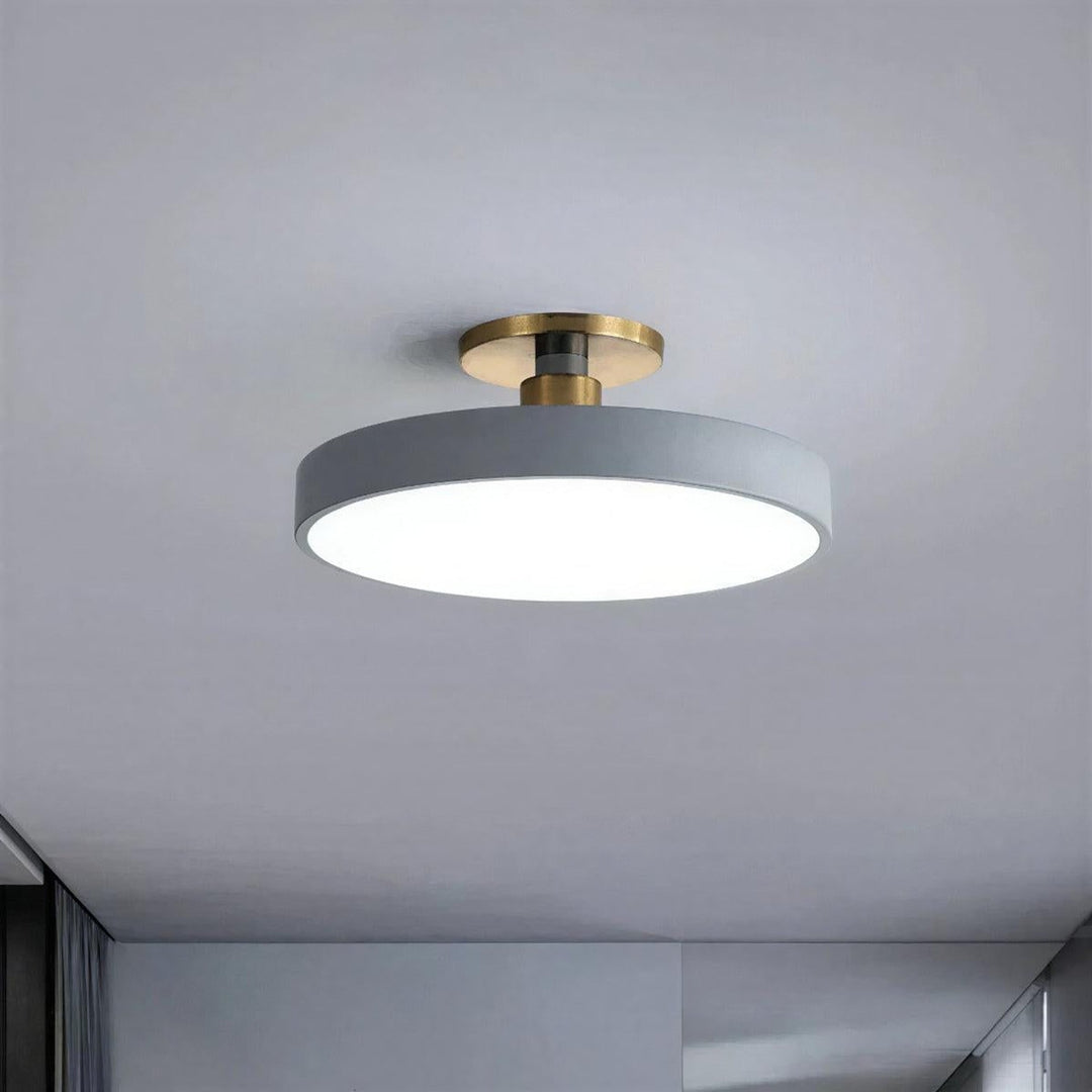 Modern Semi Flush Mount Round LED Ceiling Light Fixture