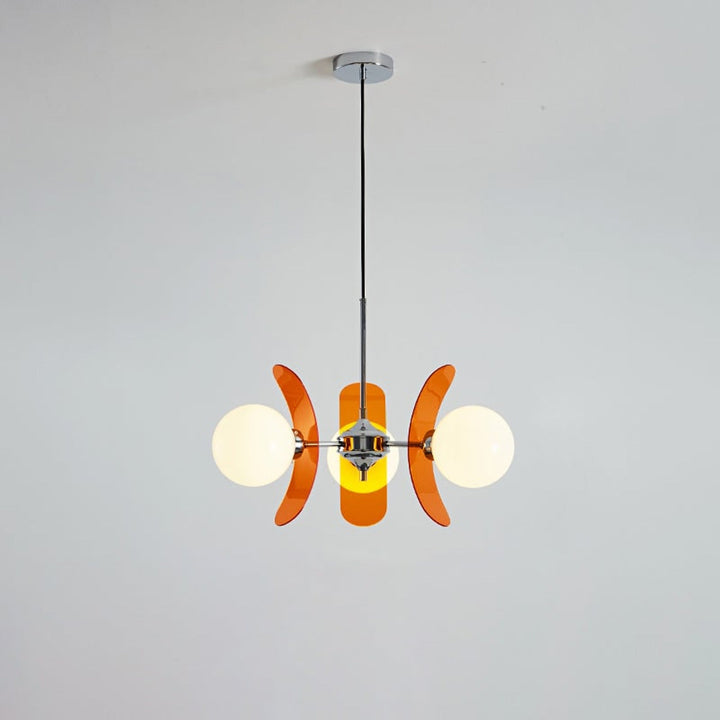 Modern Sputnik Chandelier With Acrylic Petal Shades