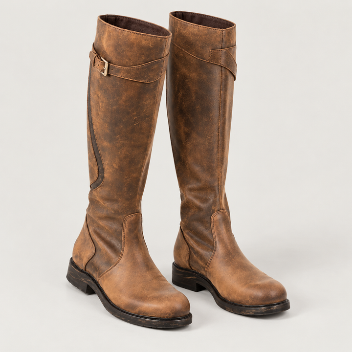 Montarello Knee-High Boots for Women, Waterproof, with Adjustable Strap