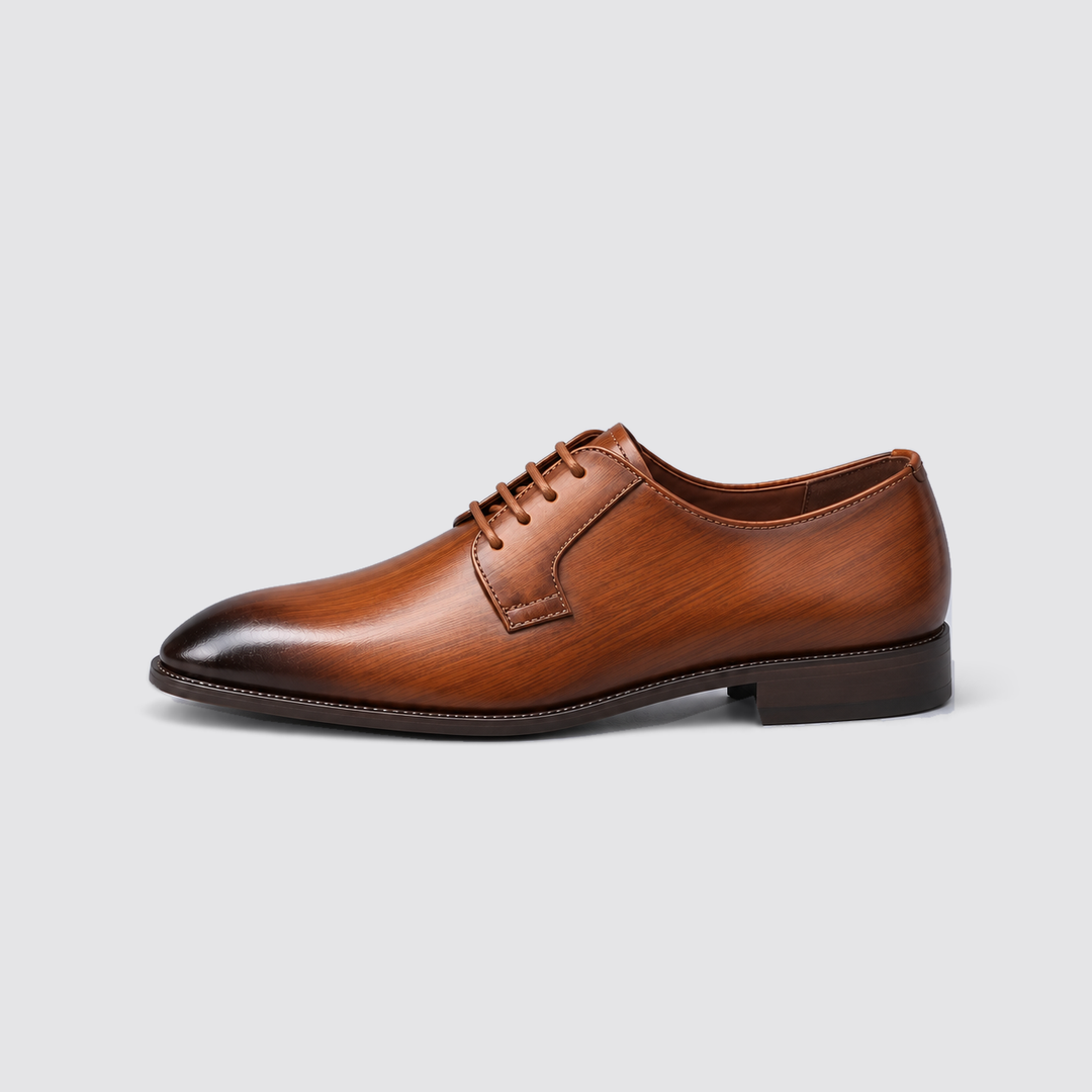 Men's Dress Derby Shoes Montarello Leather Look