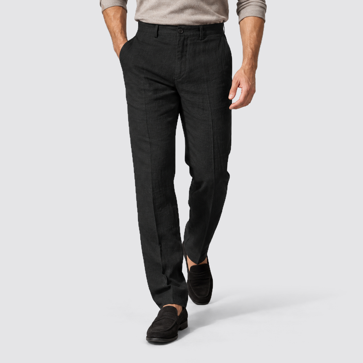 Montarello Elegant Summer Pants for Men, Slim Fit and Linen Look