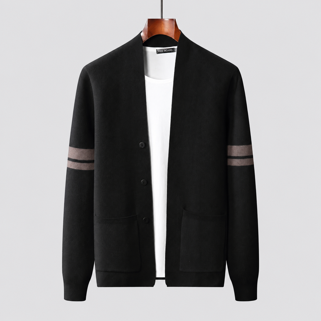 Men's Montarello Gilet with University Style Stripes on the Sleeves