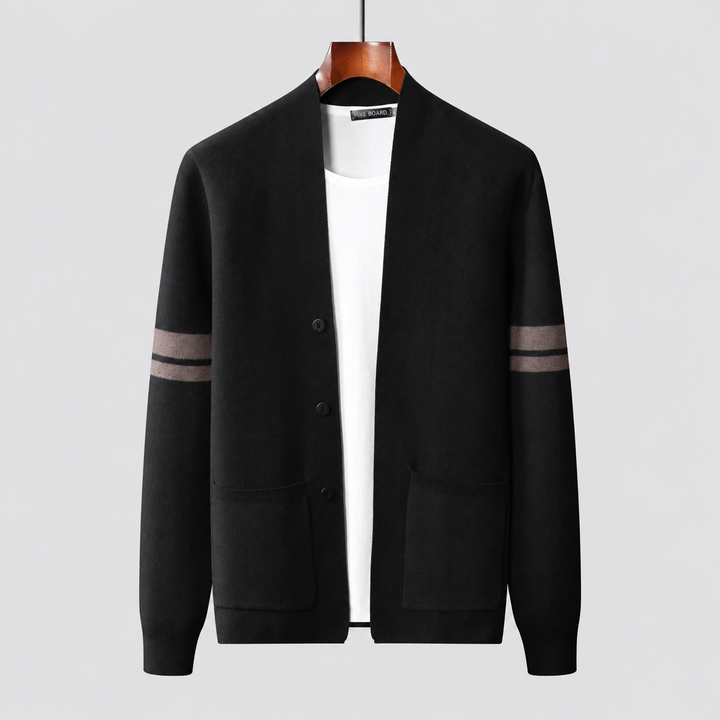 Men's Montarello Gilet with University Style Stripes on the Sleeves