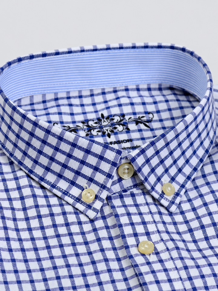 Montarello Men's Long Sleeve Cotton Oxford Shirt