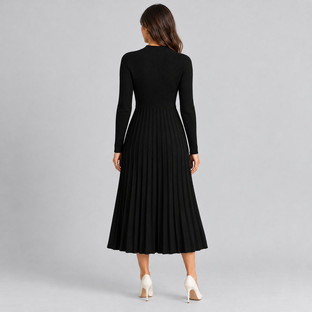 Montarello Midi Dress with Long Sleeves for Women