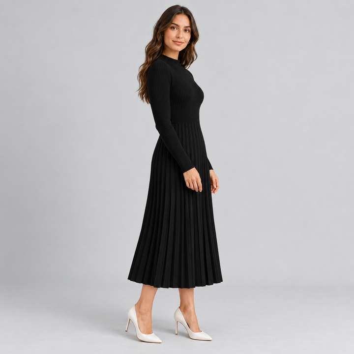 Montarello Midi Dress with Long Sleeves for Women