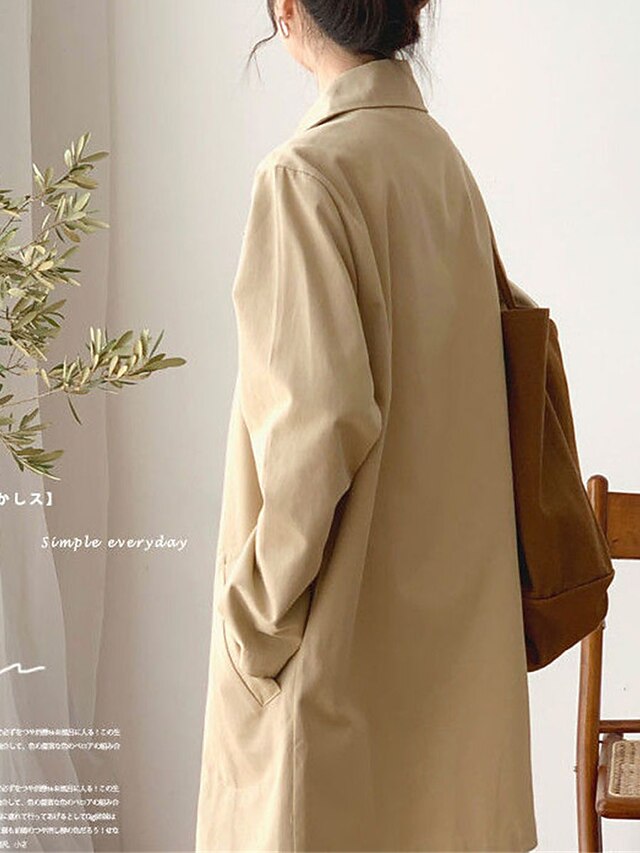 Women's Buttoned Rain Jacket - Breathable and Casual