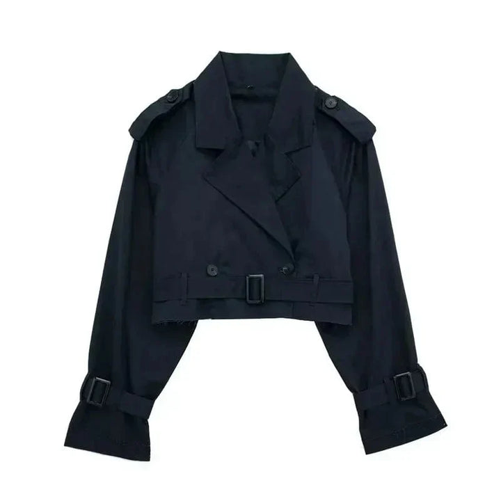 Elegant Short Trench Coat for Women – Modern and Short